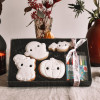 Halloween Colour In Cookies Gift Set - 4 Iced Vanilla Cookies with Edible Pens